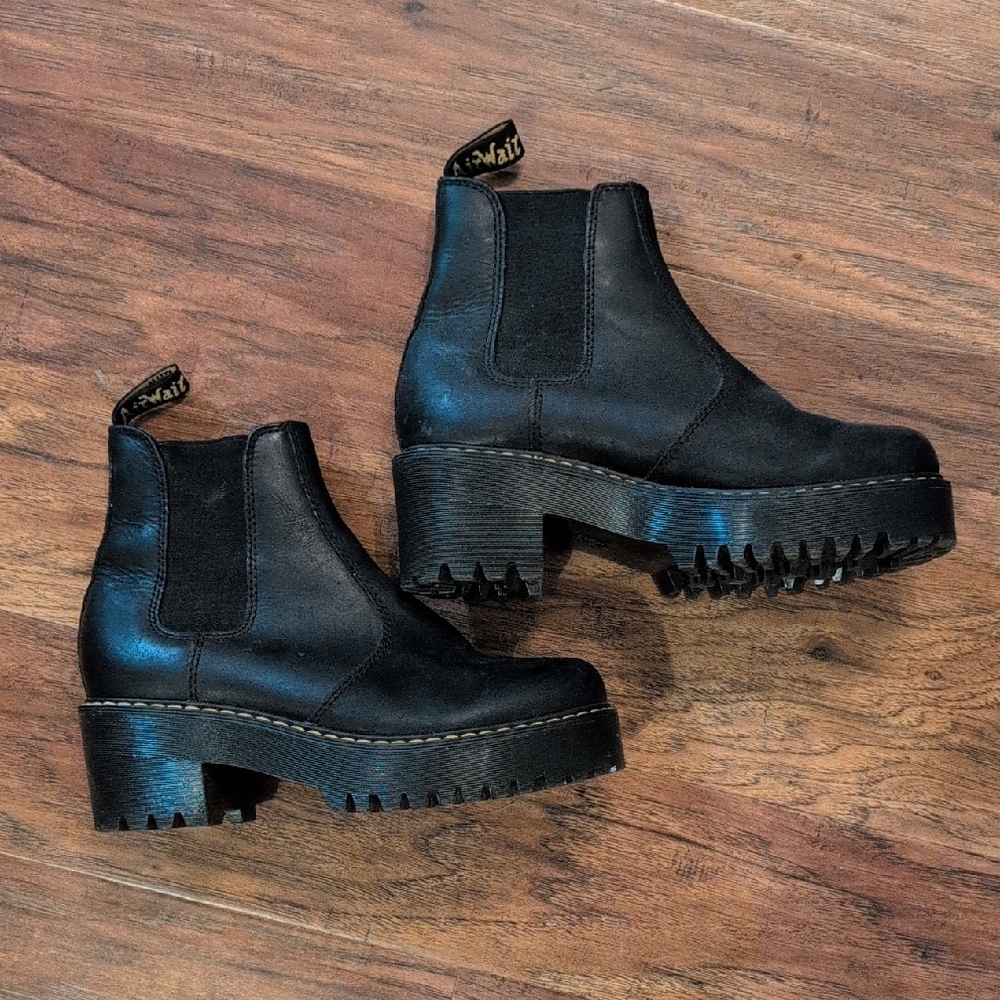 Dr. Martens Black Chunky Ankle Boots. Very Good Used Condition.